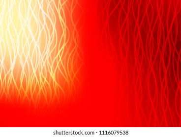 Light Red vector background with curved circles. Glitter abstract illustration with wry lines. New composition for your brand book.