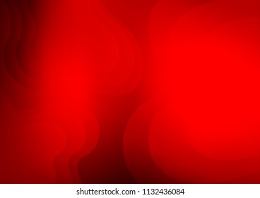 Light Red vector background with curved circles. A vague circumflex abstract illustration with gradient. A new texture for your  ad, booklets, leaflets.