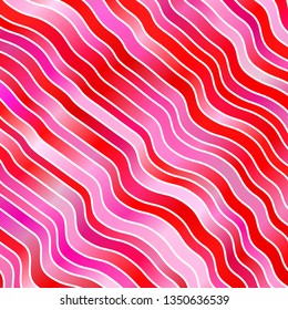Light Red vector background with curved lines. Abstract gradient illustration with wry lines. Best design for your posters, banners.