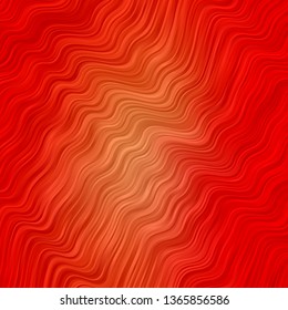 Light Red vector background with curved lines. Illustration in halftone style with gradient curves. Template for your UI design.