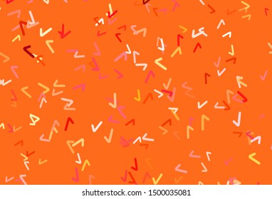 Light Red vector background with curved lines. Glitter abstract illustration with wry lines. The best colorful design for your business.