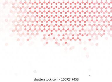 Light Red vector background with curved lines. Shining colorful illustration in simple style. A new texture for your  ad, booklets, leaflets.