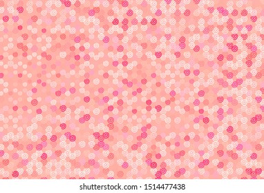 Light Red vector background with curved lines. A shining illustration, which consists of curved lines. A completely new design for your business.