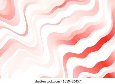Light Red vector background with curved lines. Colorful abstract illustration with gradient lines. Pattern for your business design.