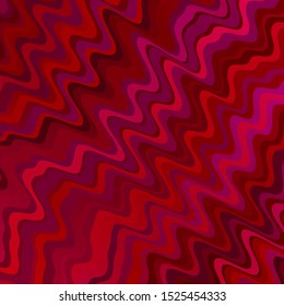 Light Red vector background with curved lines. Gradient illustration in simple style with bows. Design for your business promotion.