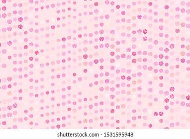 Light Red vector background with curved lines. A shining illustration, which consists of curved lines. Brand new design for your ads, poster, banner.