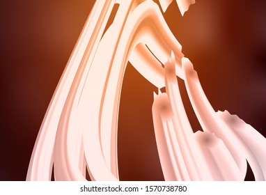 Light Red vector background with curved lines. Glitter abstract illustration with wry lines. Elegant pattern for a brand book.