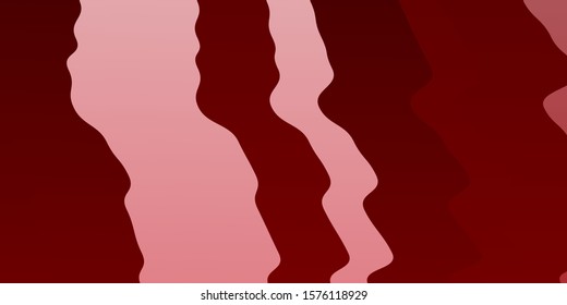 Light Red vector background with curved lines. Bright illustration with gradient circular arcs. Template for your UI design.