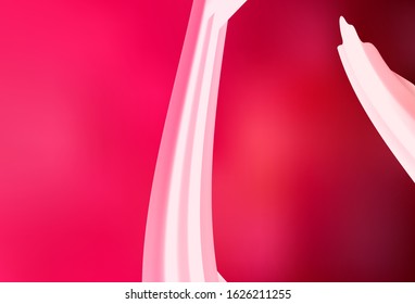 Light Red vector background with curved lines. An elegant bright illustration with gradient. Template for cell phone screens.