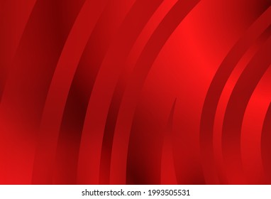 Fondo vectorial rojo claro con líneas curvas. Ilustración creativa en estilo de semitono con gradiente. Patrón para el diseño de su negocio.