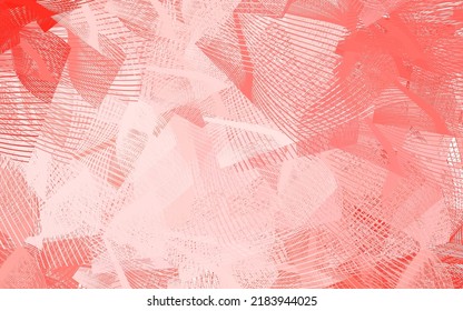 Light Red vector background with curved lines. Glitter abstract illustration with wry lines. Brand new design for your ad.