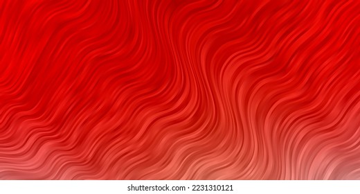 Light Red vector background with curved lines. Colorful geometric sample with gradient curves.  Pattern for business booklets, leaflets