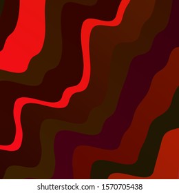 Light Red vector background with curves. Colorful abstract illustration with gradient curves. Pattern for booklets, leaflets.
