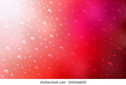 Light Red vector background with dots. Glitter abstract illustration with blurred drops of rain. The pattern can be used for beautiful websites.