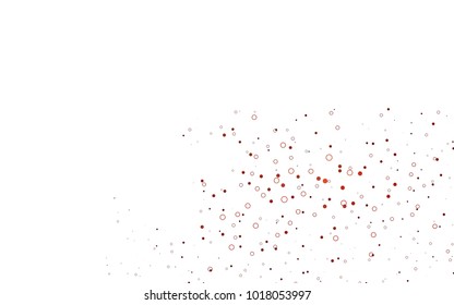 Light Red vector  background with dots. Illustration with set of shining colorful abstract circles. Beautiful design for your business natural advert.