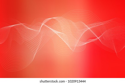 Light Red vector background with dots. Glitter abstract illustration with blurred drops of rain. The pattern can be used for aqua ad, booklets.