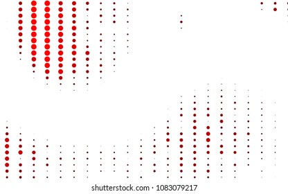 Light Red vector  background with dots. Illustration with set of shining colorful abstract circles. Beautiful design for your business natural advert.