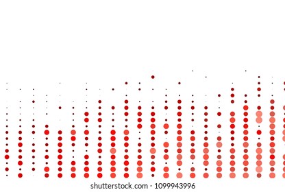 Light Red vector  background with dots. Modern abstract illustration with colorful water drops. The pattern can be used for beautiful websites.