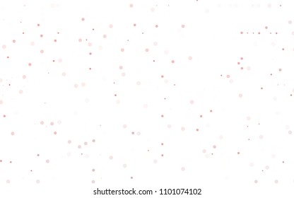 Light Red vector  background with dots. Illustration with set of shining colorful abstract circles. Pattern can be used as texture of water, rain drops.
