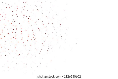 Light Red vector  background with dots. Modern abstract illustration with colorful water drops. New design for ad, poster, banner of your website.