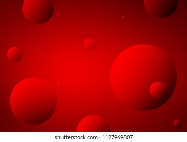 Light Red vector background with dots. Blurred bubbles on abstract background with colorful gradient. Pattern can be used as texture of water, rain drops.