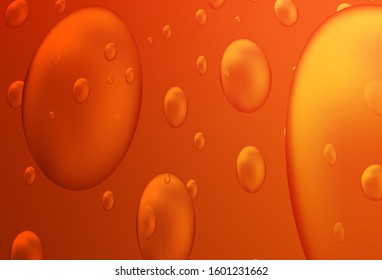 Light Red vector background with dots. Glitter abstract illustration with blurred drops of rain. The pattern can be used for ads, leaflets of liquid.