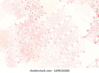 Light Red vector background with forms of artificial intelligence. Shining illustration with AI shapes on abstract template. Template for ads of intellect, innovations.