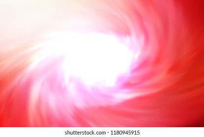 Light Red vector background with galaxy stars. Glitter abstract illustration with colorful cosmic stars. Best design for your ad, poster, banner.