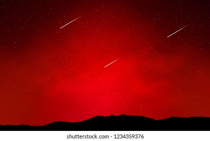 Light Red vector background with galaxy stars. Shining illustration with sky stars on abstract template. Smart design for your business advert.