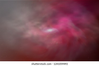 Light Red vector background with galaxy stars. Space stars on blurred abstract background with gradient. Pattern for astronomy websites.