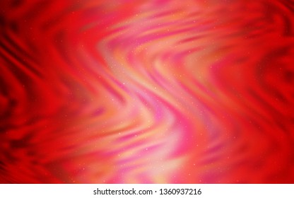 Light Red vector background with galaxy stars. Shining illustration with sky stars on abstract template. Pattern for astrology websites.