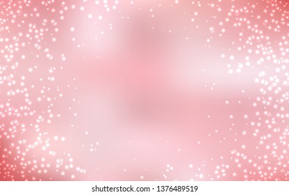 Light Red vector background with galaxy stars. Space stars on blurred abstract background with gradient. Smart design for your business advert.