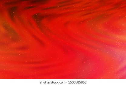 Light Red vector background with galaxy stars. Shining illustration with sky stars on abstract template. Pattern for astronomy websites.