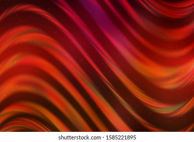 Light Red vector background with galaxy stars. Space stars on blurred abstract background with gradient. Pattern for astrology websites.