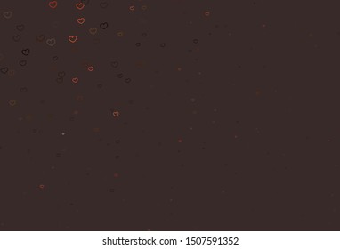 Light Red vector background with hearts. Illustration with hearts in love concept for valentine's day. Pattern for carnival, festival romantic leaflets.