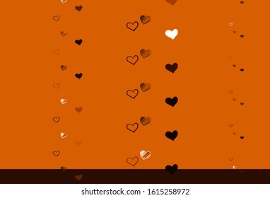Light Red vector background with hearts. Smart illustration with gradient hearts in valentine style. Pattern for carnival, festival romantic leaflets.