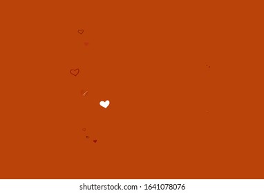 Light Red vector background with hearts. Beautiful celebration style hearts on abstract illustration. Template for Valentine's greeting postcards.