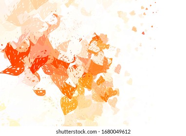 Light Red vector background with hearts. Decorative design with hearts in simple style . Template for Valentine's greeting postcards.