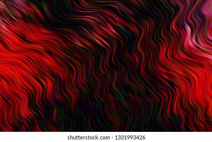 Light Red vector background with lamp shapes. Colorful abstract illustration with gradient lines. Pattern for your business design.