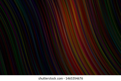 Light Red vector background with lamp shapes. Glitter abstract illustration with wry lines. The elegant pattern for brand book.