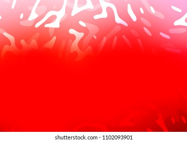 Light Red vector background with lava shapes. A sample with blurred bubble shapes. A completely new marble design for your business.