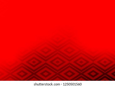 Light Red vector background with lines, rhombuses. Colorful lines, squares on abstract background with gradient. Pattern for websites, landing pages.