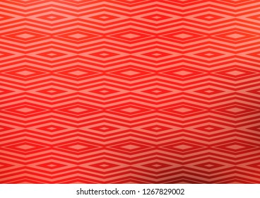 Light Red vector background with lines, rhombuses. Glitter abstract illustration with colorful lines, rhombuses. Pattern for ads, posters, banners.