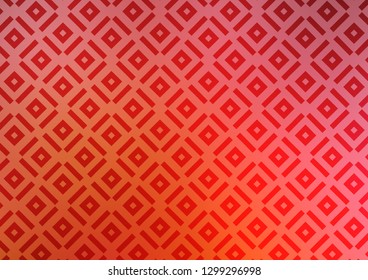 Light Red vector background with lines, rhombuses. Shining colorful illustration with lines, rectangles. Backdrop for TV commercials.