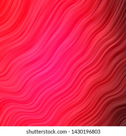 Light Red vector background with lines. Illustration in abstract style with gradient curved.  Best design for your ad, poster, banner.