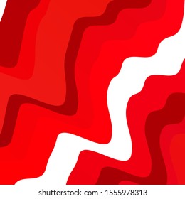 Light Red vector background with lines. Colorful illustration with curved lines. Pattern for commercials, ads.