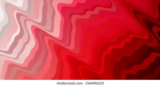 Light Red vector background with lines. Colorful illustration with curved lines. Smart design for your promotions.