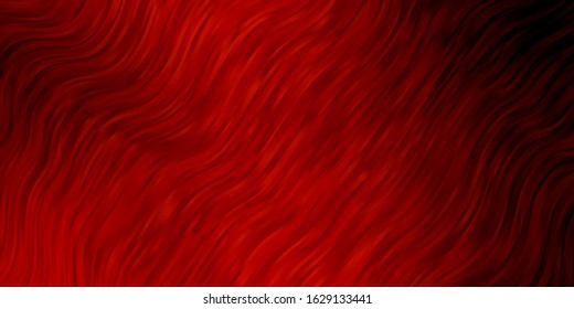 Light Red vector background with lines. Bright illustration with gradient circular arcs. Pattern for websites, landing pages.