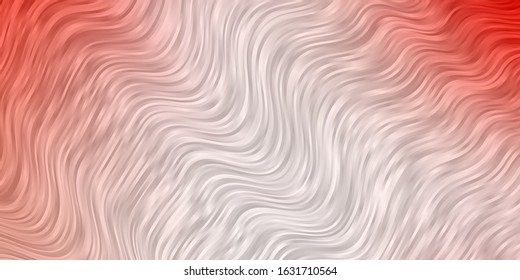 Light Red vector background with lines. Colorful abstract illustration with gradient curves. Pattern for websites, landing pages.