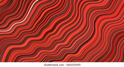 Light Red vector background with lines. Colorful geometric sample with gradient curves.  Pattern for websites, landing pages.
